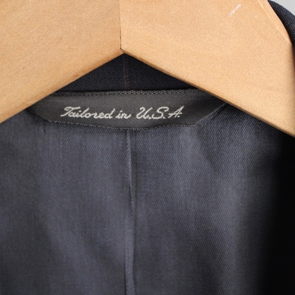 Christian Dior Monsieur Vintage Navy Blue Striped Wool Men's Suit Pants - Picture 3 of 11